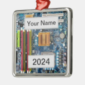 Gepersonaliseerde Circuit board metal ornament (Links)