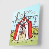 Gepersonaliseerde Circus Children's Acrylklok Vierkante Klok (Hoek)