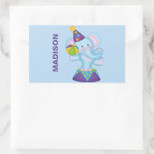 Gepersonaliseerde Circus Olifant Stickers (Tas)