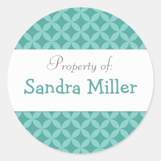 Gepersonaliseerde cirkel sticker label (Voorkant)
