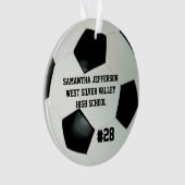 Gepersonaliseerde Cirkel Voetbal Sport Ornament (voorkant)