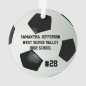 Gepersonaliseerde Cirkel Voetbal Sport Ornament (achterkant)