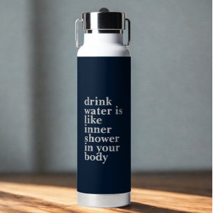 Gepersonaliseerde citaat witte doopvonten waterfles