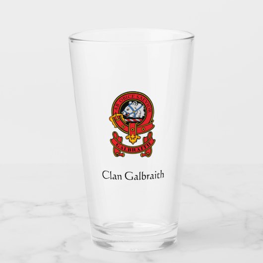 Gepersonaliseerde Clan Galbraith Drink bril Glas (Voorkant)