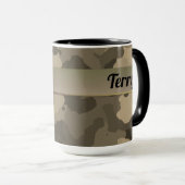 Gepersonaliseerde Classic Brown en Tan Camo Mok (Voorkant rechts)