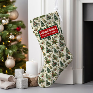 Gepersonaliseerde Classic Christmas Stocking Water Grote Kerstsok