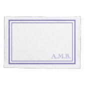 Gepersonaliseerde Classic Lavender Monogram Standa Kussensloop (Achterkant)