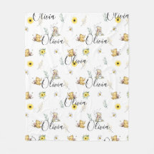 GEPERSONALISEERDE CLASSIC WINNIE BEER BABY DEKEN C