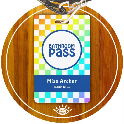 Gepersonaliseerde Classroom Badkamer Pass Docenten Badge