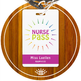 Gepersonaliseerde Classroom Nurse Hall Pass Badge