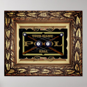 Gepersonaliseerde Classy Pool (Hall) Decor Poster