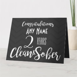 Gepersonaliseerde Clean & Sober Wenskaart Soberhei Kaart