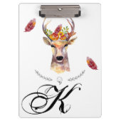 Gepersonaliseerde Clip Board boho hert Buck hoofd Klembord (Voorkant)