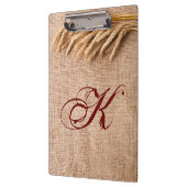 Gepersonaliseerde Clip Board Tarwe op Burlap Sack Klembord (Links)