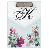 Gepersonaliseerde Clip Board Tropische Bloem op Bl Klembord (Voorkant)