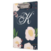 Gepersonaliseerde Clip Board Witte Bloemen op Da Klembord (Links)