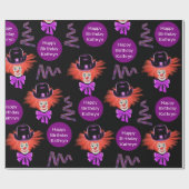 Gepersonaliseerde Clowns Cadeaupapier (Vlak)