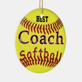 Gepersonaliseerde Coach Ornament Softball Coach Gi (Rechts)