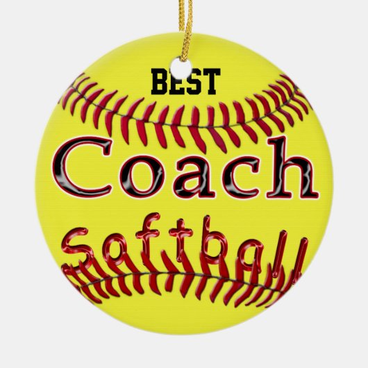 Gepersonaliseerde Coach Ornament Softball Coach Gi (Voorkant)