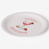 Gepersonaliseerde Cocktail Verjaardagsfeest Papier Papieren Bordje (Gekanteld)