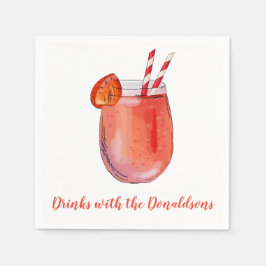 Gepersonaliseerde cocktailservetten servet