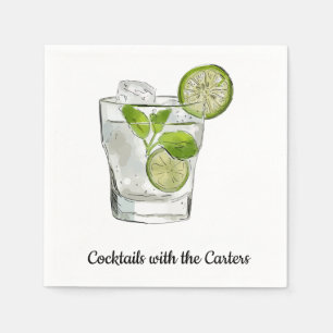 Gepersonaliseerde cocktailservetten servet