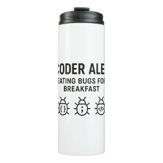 Gepersonaliseerde Coder Thermische Tumbler – Eten  Thermosbeker