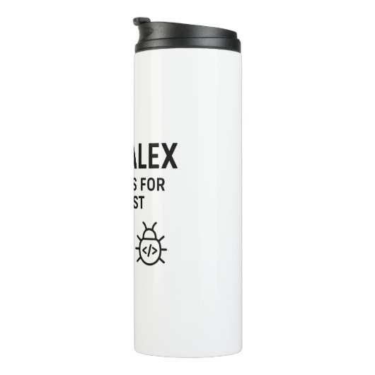 Gepersonaliseerde Coder Thermische Tumbler – Eten Thermosbeker (Geroteerd rechts)