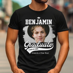 Gepersonaliseerde College Afstuderen Foto Afstuder T-shirt