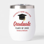 Gepersonaliseerde College Afstuderen Rood Afstuder (Voorkant)