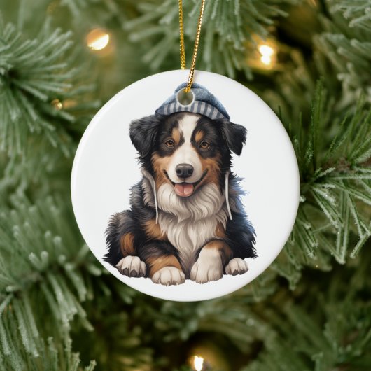 Gepersonaliseerde Collie Dog Keramisch Ornament (Boom)
