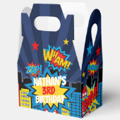 Gepersonaliseerde Comic Book Hero Party Boxes Bedankdoosjes (Open)