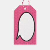 Gepersonaliseerde Comic Book Pop Art HAPPY BIRTHDA Cadeaulabel (Achterkant)