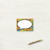 Gepersonaliseerde Comic Book Speech Bubble Fun Post-it® Notes (Op bureau)