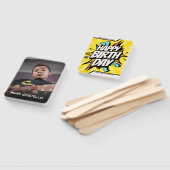 Gepersonaliseerde Comic Happy Birthday Fan Faces Handwaaier (Niet-gemonteerd)