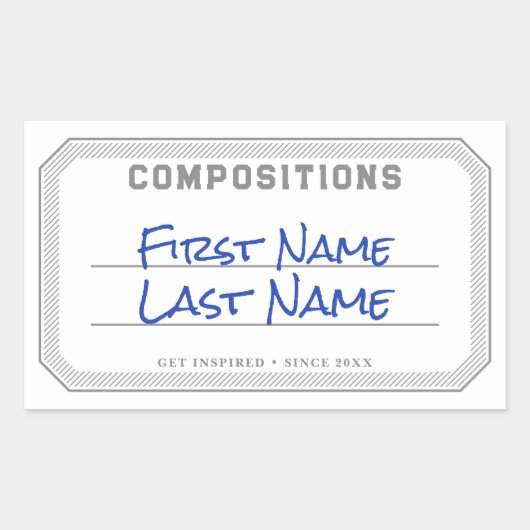 Gepersonaliseerde compositie boek label Clean Stic (Voorkant)