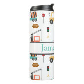 Gepersonaliseerde constructie kinder drink tumbler thermosbeker (Gedraaid links)
