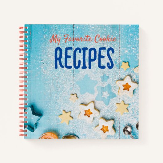 Gepersonaliseerde Cookie Baker Recept Journal Notitieboek (Voorkant)