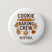 Gepersonaliseerde Cookie Baking Crew – Aangepaste Ronde Button 5,7 Cm (Voorkant)