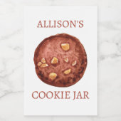 Gepersonaliseerde Cookie Jar Voedselcontainer Etiket (Enkel label)