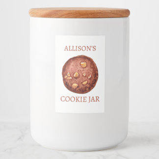 Gepersonaliseerde Cookie Jar Voedselcontainer Etiket