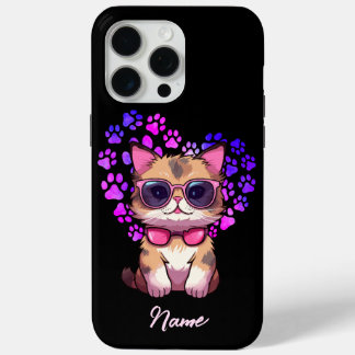 Gepersonaliseerde Cool Cat in Zonnebril Hoesje