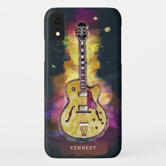 Gepersonaliseerde coole funky Abstracte gitaarkuns Case-Mate iPhone Case (Achterkant)