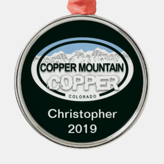 Gepersonaliseerde Copper Mountain Colorado Kerstmi Metalen Ornament