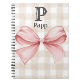 Gepersonaliseerde Coquette Pastel Roze en Beige Notitieboek