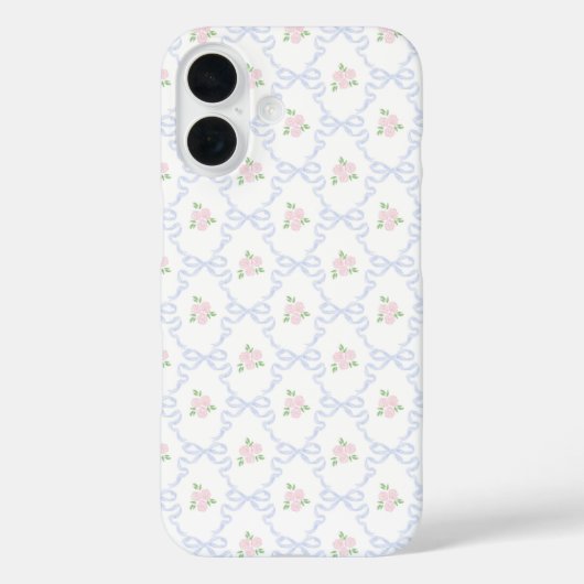 Gepersonaliseerde Coquette Preppy Bloemen Case-Mate iPhone Case (Achterkant)