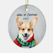 Gepersonaliseerde Corgi Keramisch Ornament (Links)