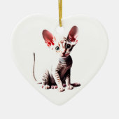 Gepersonaliseerde Cornish Rex Kitten Keramisch Ornament (Voorkant)