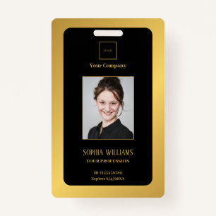 gepersonaliseerde Corporate Employee Modern Golden Badge