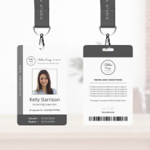 Gepersonaliseerde Corporate Modern Employee ID bar